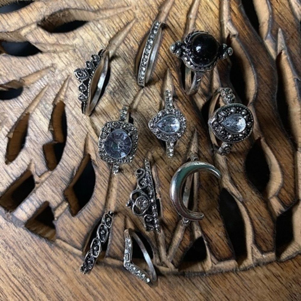 Boho Gypsy Stackable Knuckle Ring Set - Picture 3 of 3